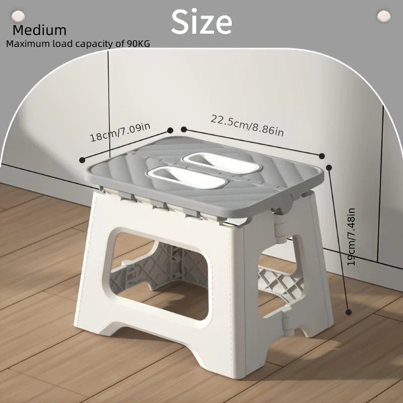 Simple Office Stool, Fashionable, Beautiful, Sturdy and Durable, Folding Stool for Home Use, Easy to Store, Office Folding Stool Zpaxo gray5