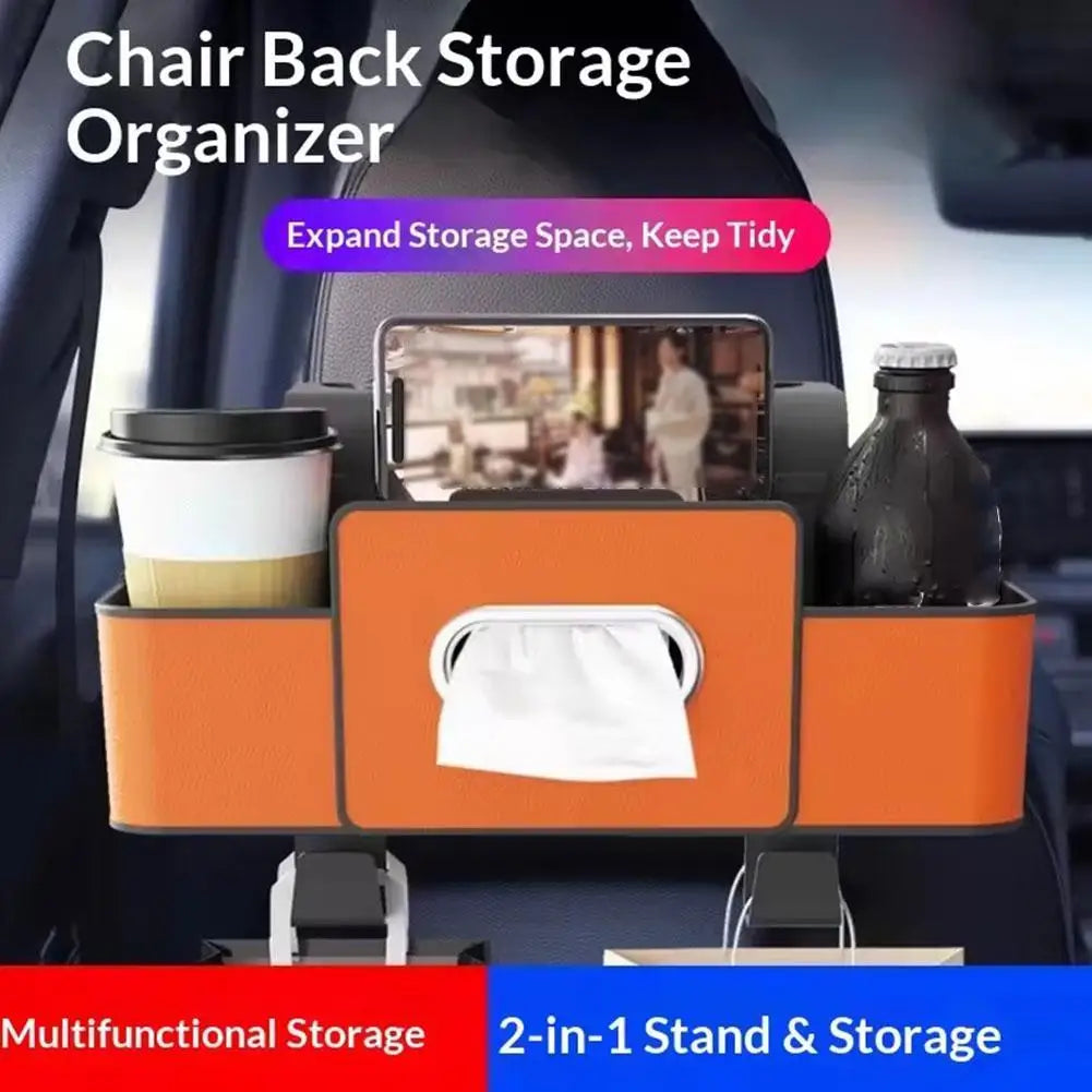 Car Seat Back Organizer | Cup Holder, Tissue & Phone Stand Car Seat Organizer Zpaxo