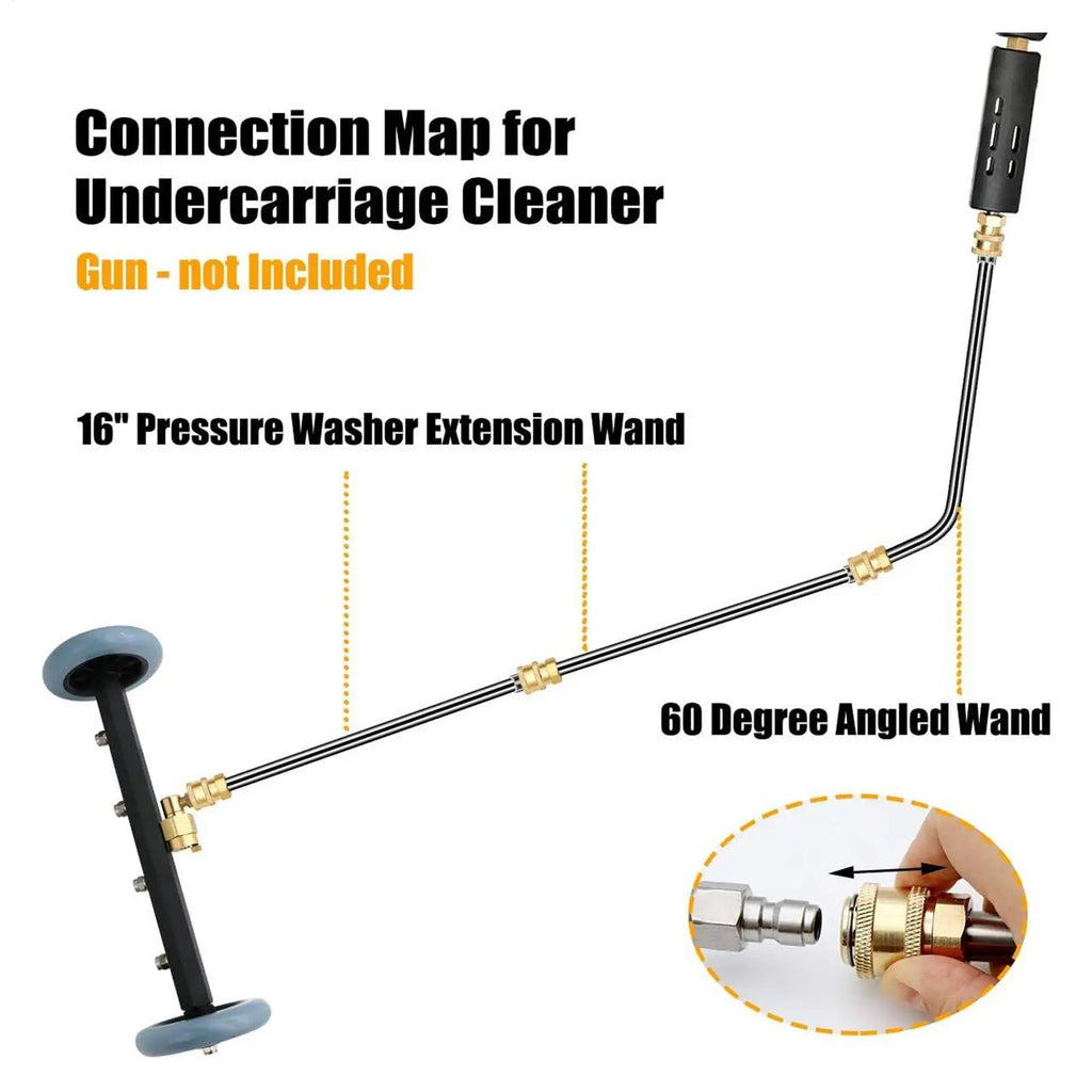 Undercarriage Pressure Washer 4000 PSI Surface Cleaner Attachment 2