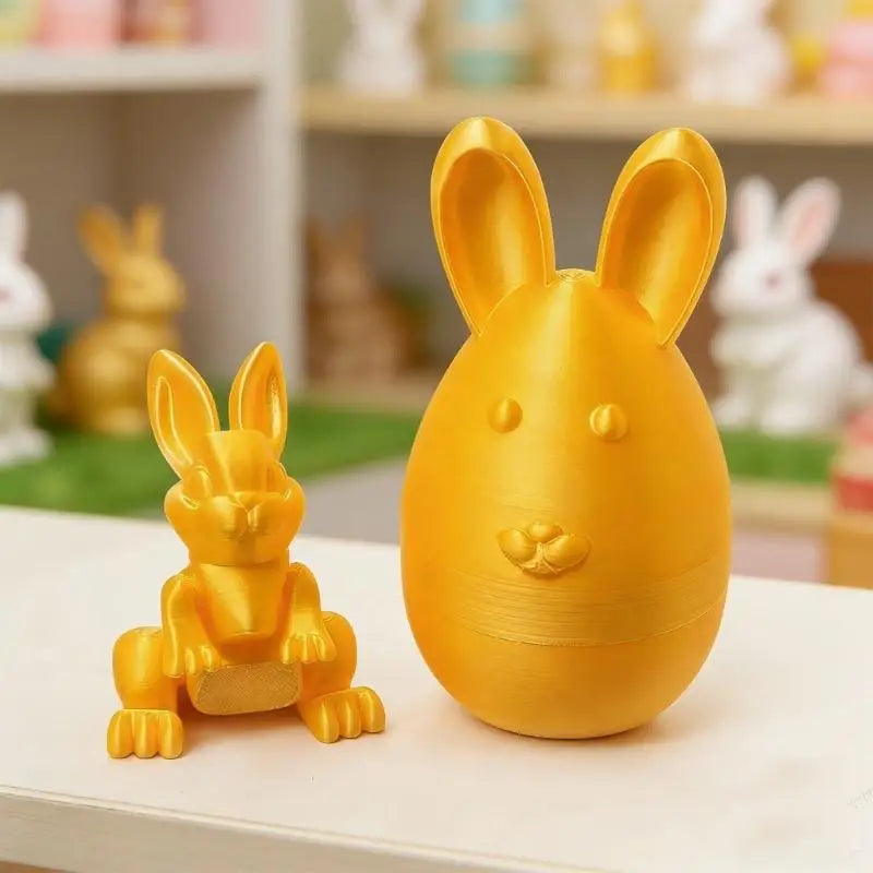652F 3D Printed Rabbit Figurine And Decorative Box For Small Items Zpaxo