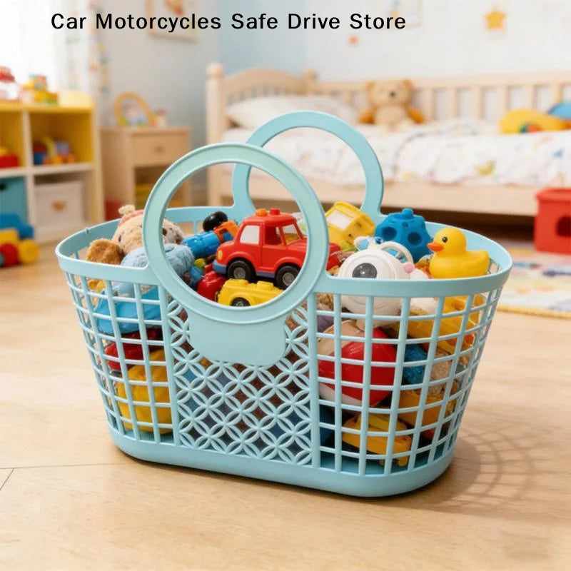 MShower Basket Handles Portable Large Capacity Drainage Box Household