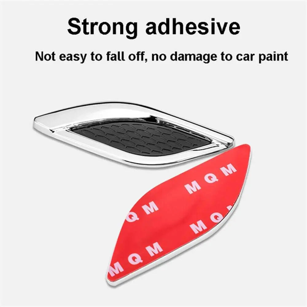 Universal 3D Car Sticker Fake Side Outlet Hood Modified Accessories Zpaxo