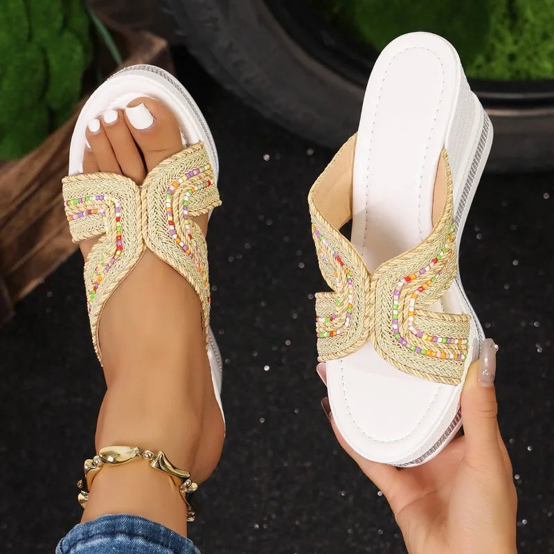 Fish Mouth Open Toe Comfortable Women's Vintage Hollow Out Breathable Zpaxo Gold 43