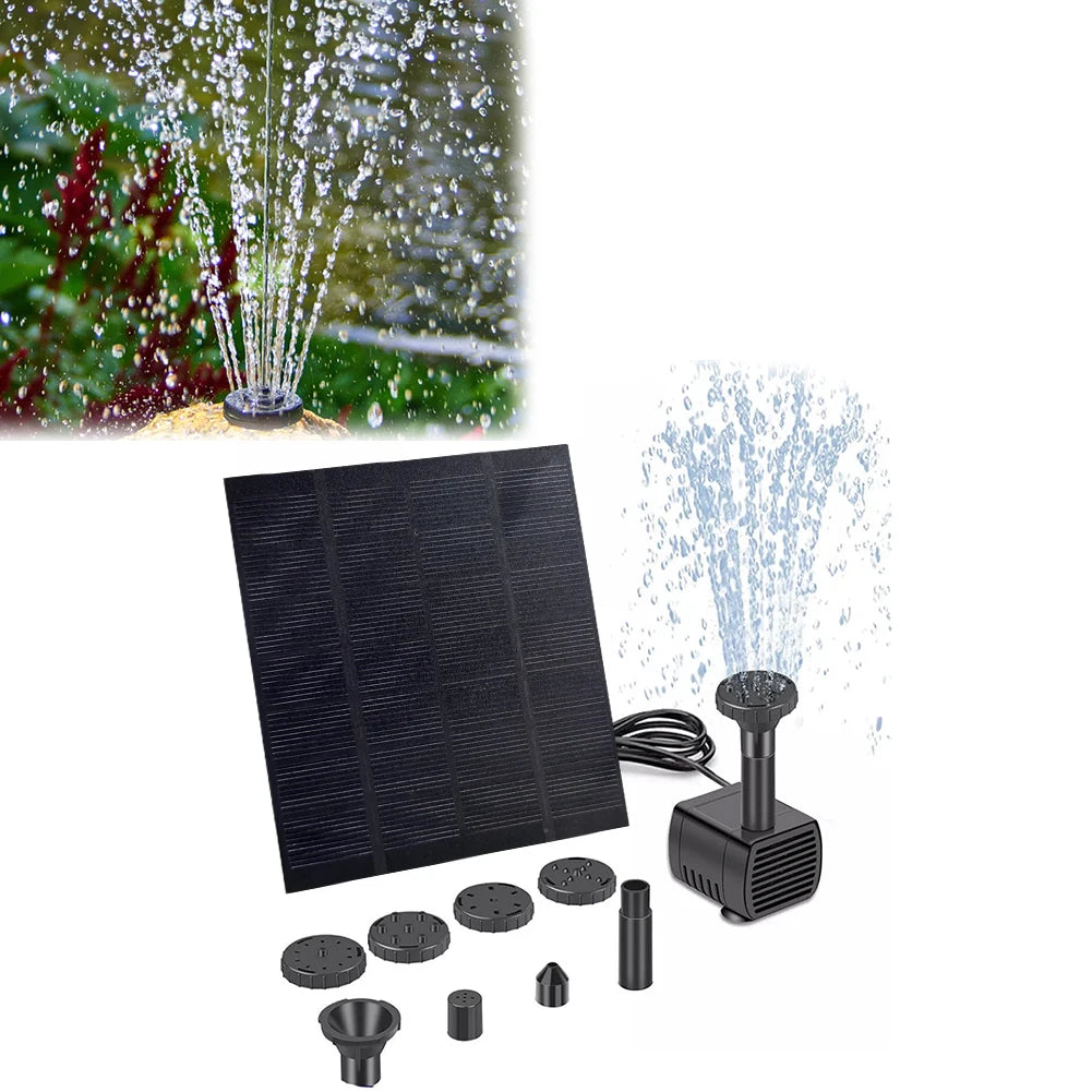 Solar Panel Powered Water Feature Pump Fountain Pond Bird Bath Ponds Zpaxo