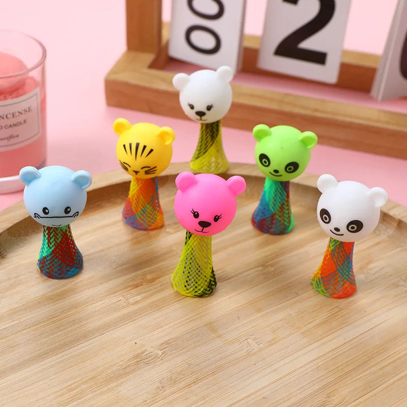 10/20PCS Cartoon Mini Animal Jumping Doll Games Toys for Kids Birthday Party Favors Goodie Bag Piniata Fillers Baby Shower Gift Zpaxo