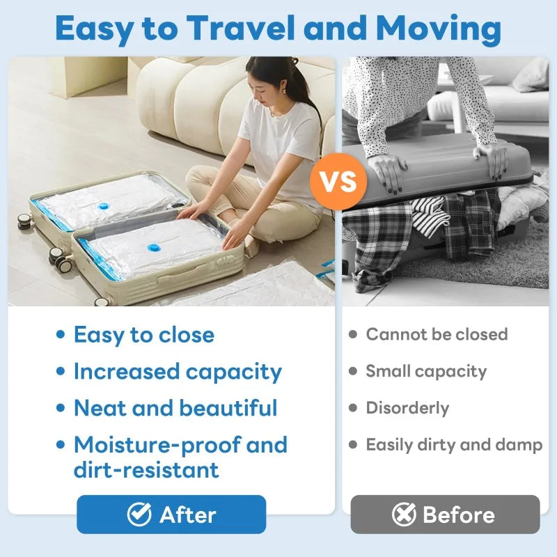 Thickened Vacuum Bags Organizing Bag Travel Vacuum-seal Bags Household Wardrobe Clothes Compression Packaging Sealing Bag Zpaxo