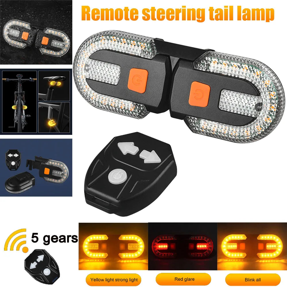 Bike 1 Turn Signal Rear Light LED Bicycle Lamp USB Rechargeable