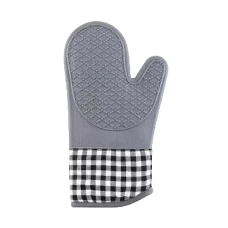 2/1pcs Silicone Insulated Glove, Anti Slip, Lengthened, Thickened, High-Temperature Resistant Kitchen Anti Scalding Device Zpaxo 1pc Grey