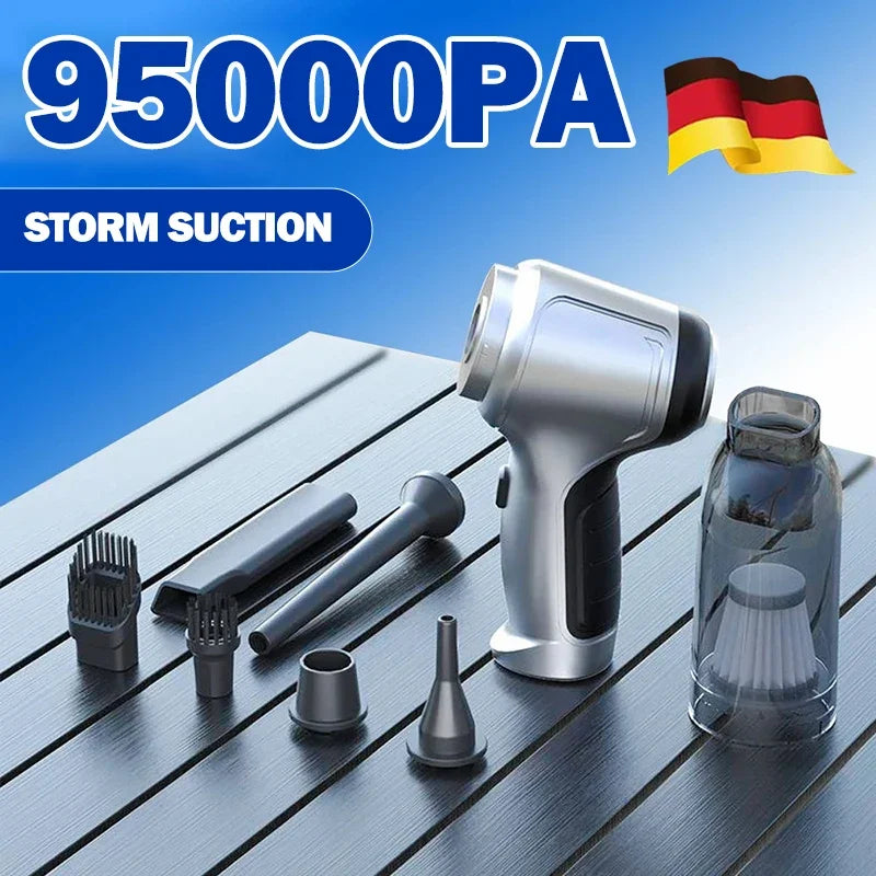 Cordless Handheld Car Vacuum 95000PA Suction High-power Cleaning Zpaxo