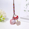Unique Cute Maneki Neko Key Chain Cherry Blossom Fantastic Lucky Cat Pendant Ornament Bag Decoration Phone Strap Women Zpaxo Pink