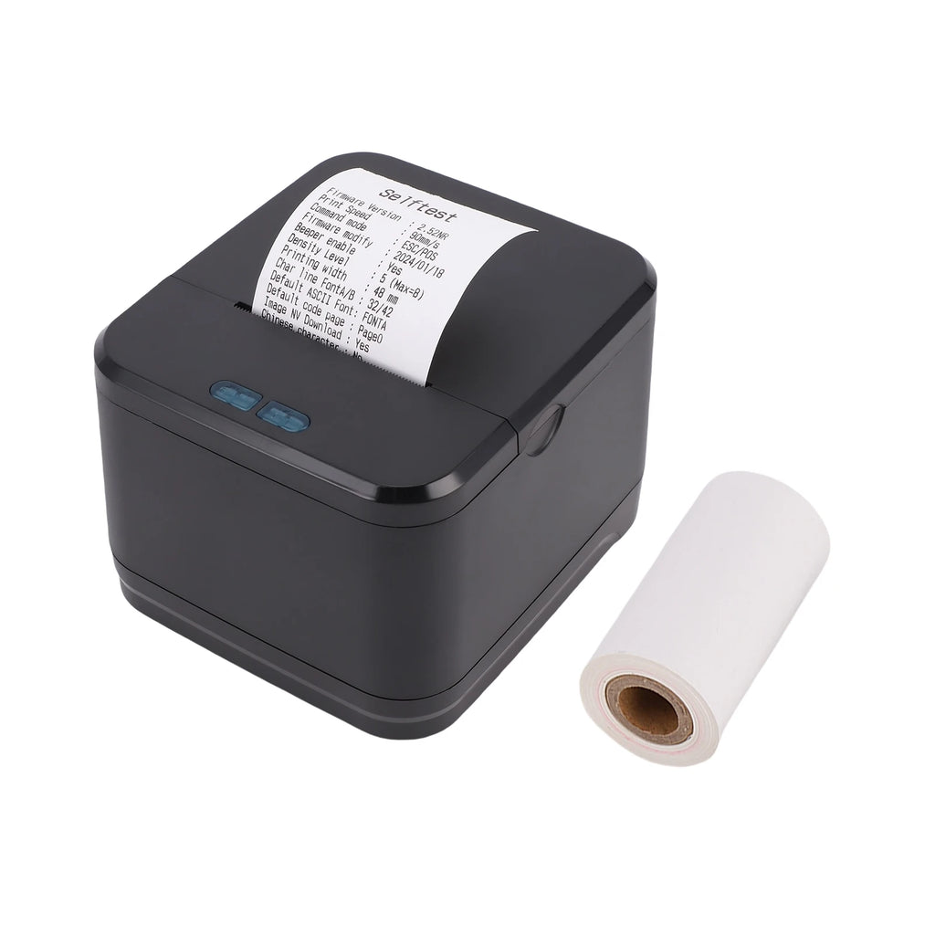 58MM Thermal Receipt Printer Wireless Printing Machine Bluetooth+USB+LAN Interface Compatible with Win Android IOS for Store Zpaxo