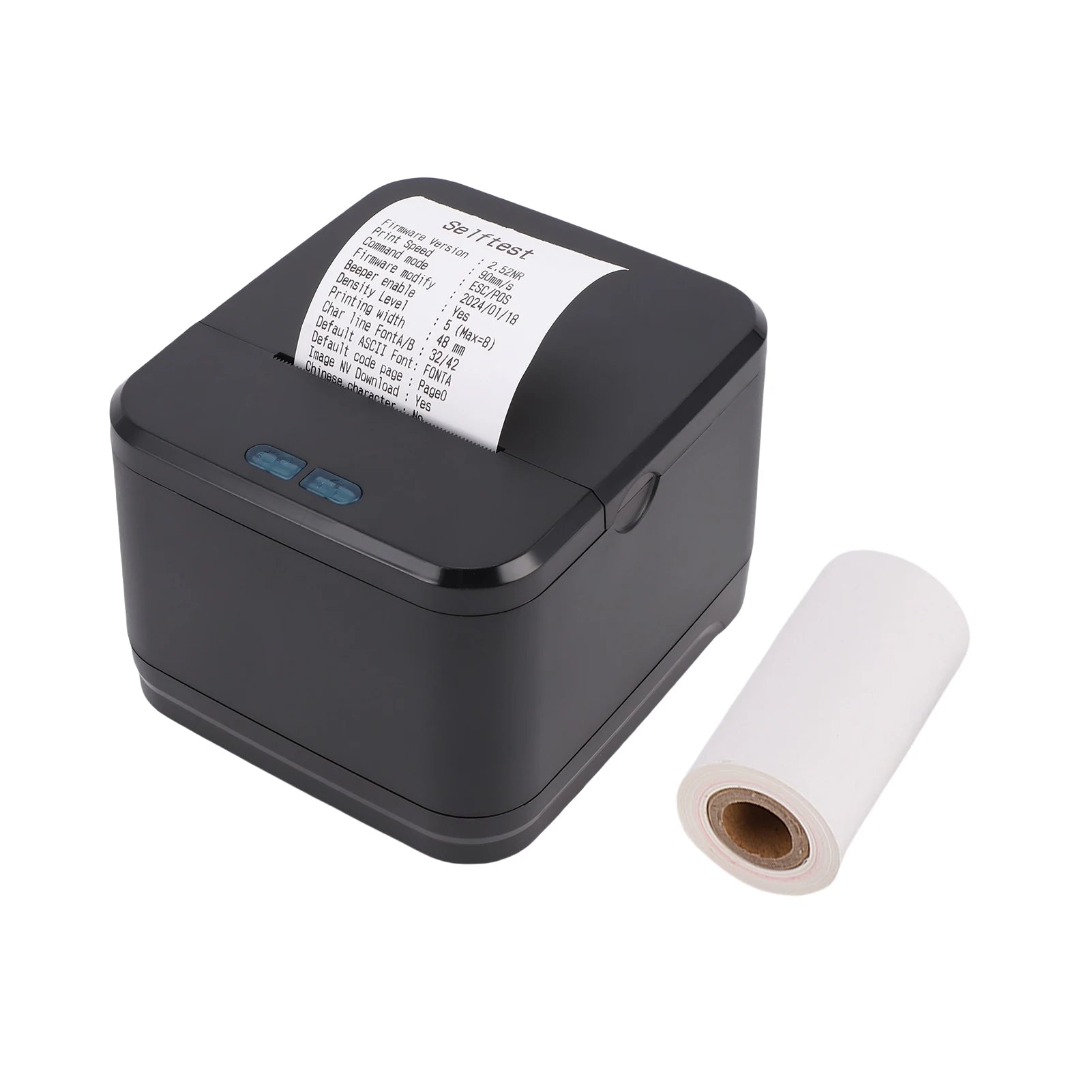 58MM Thermal Receipt Printer Wireless Printing Machine Bluetooth+USB+LAN Interface Compatible with Win Android IOS for Store Zpaxo