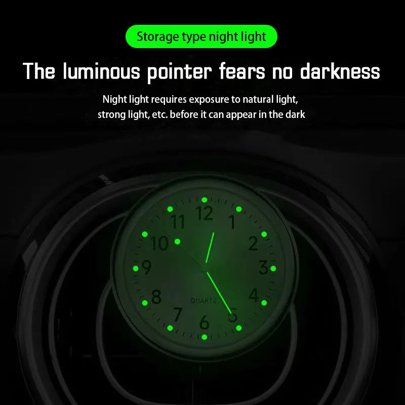 CMCar Clock Luminous Automobiles Internal Stick-on Mini Digital Watch