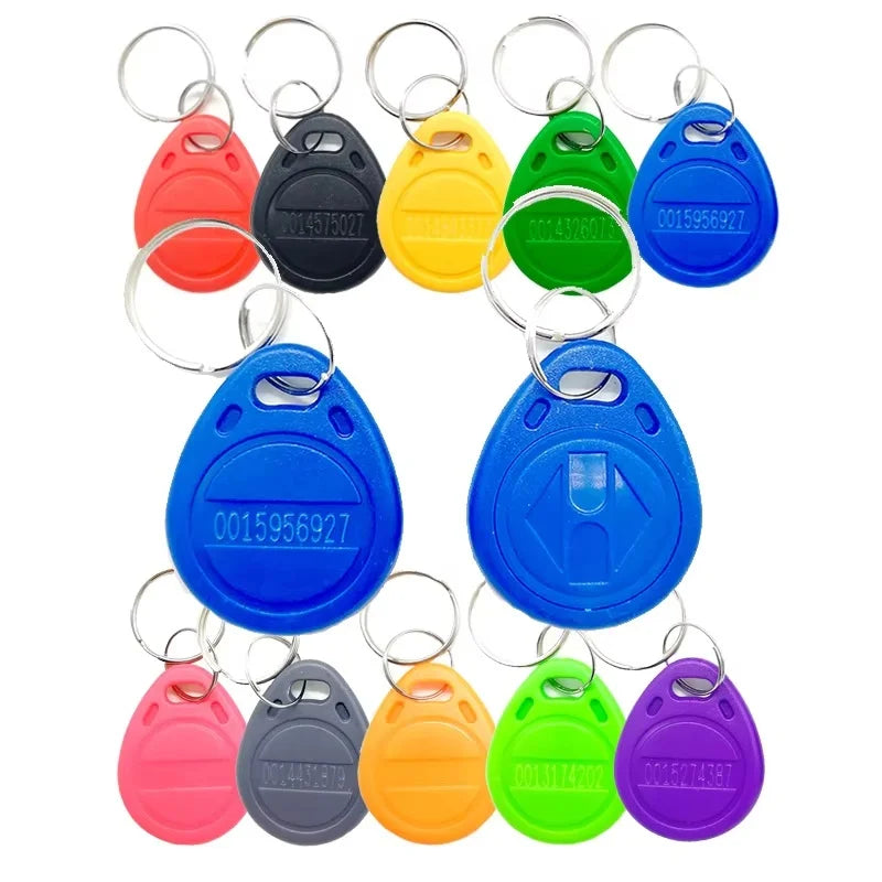 10pcs/20pcs 125KHz Control Keyfobs Rewritable Duplicate Tag TK4100 Proximity Copy Access Card ID Token Ring RFID Cloner Keychain Zpaxo