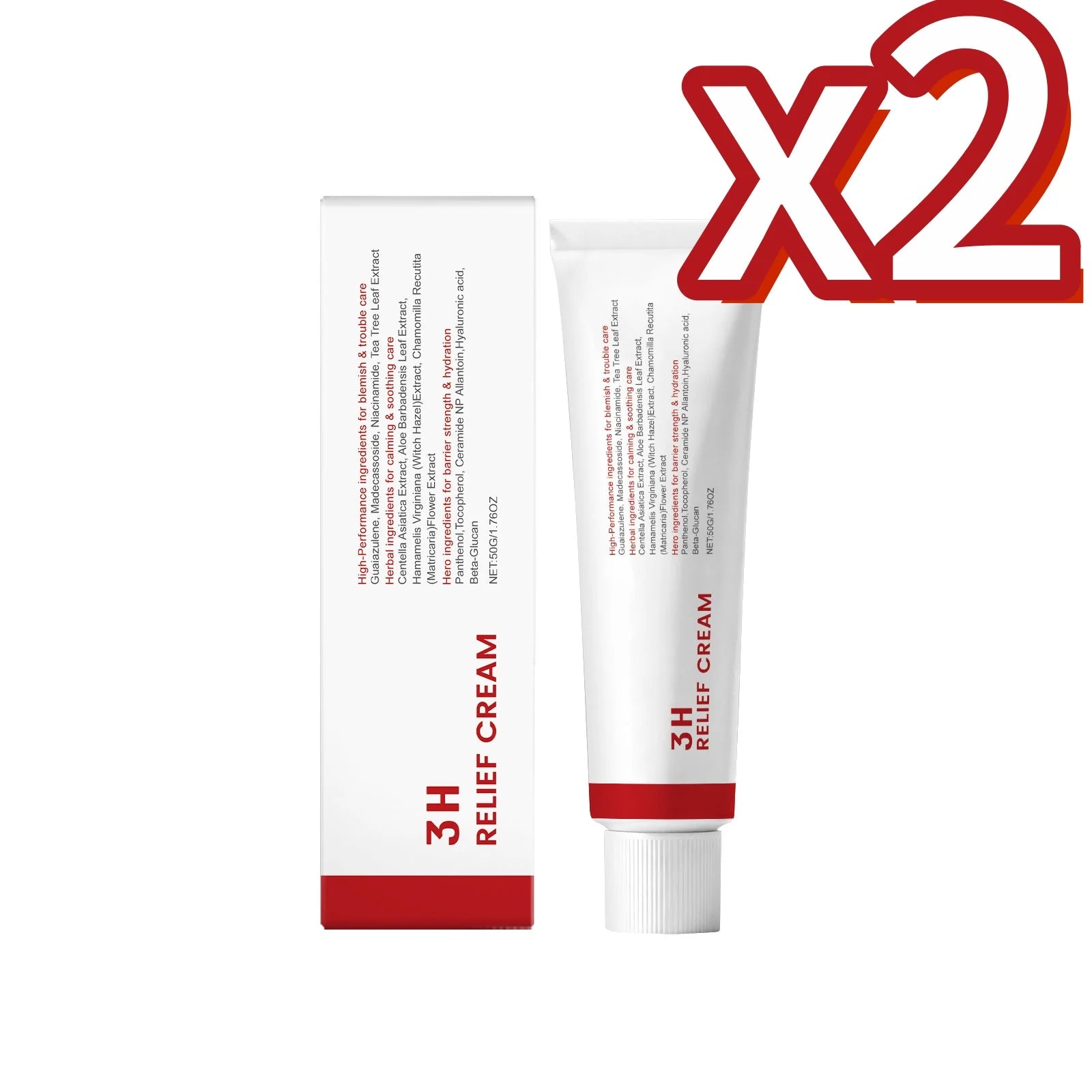 Centella Nicotinamide Face Cream – Moisturize, Brighten & Calm Face Moisturizer Cream Zpaxo 50g Boxed X2PCS