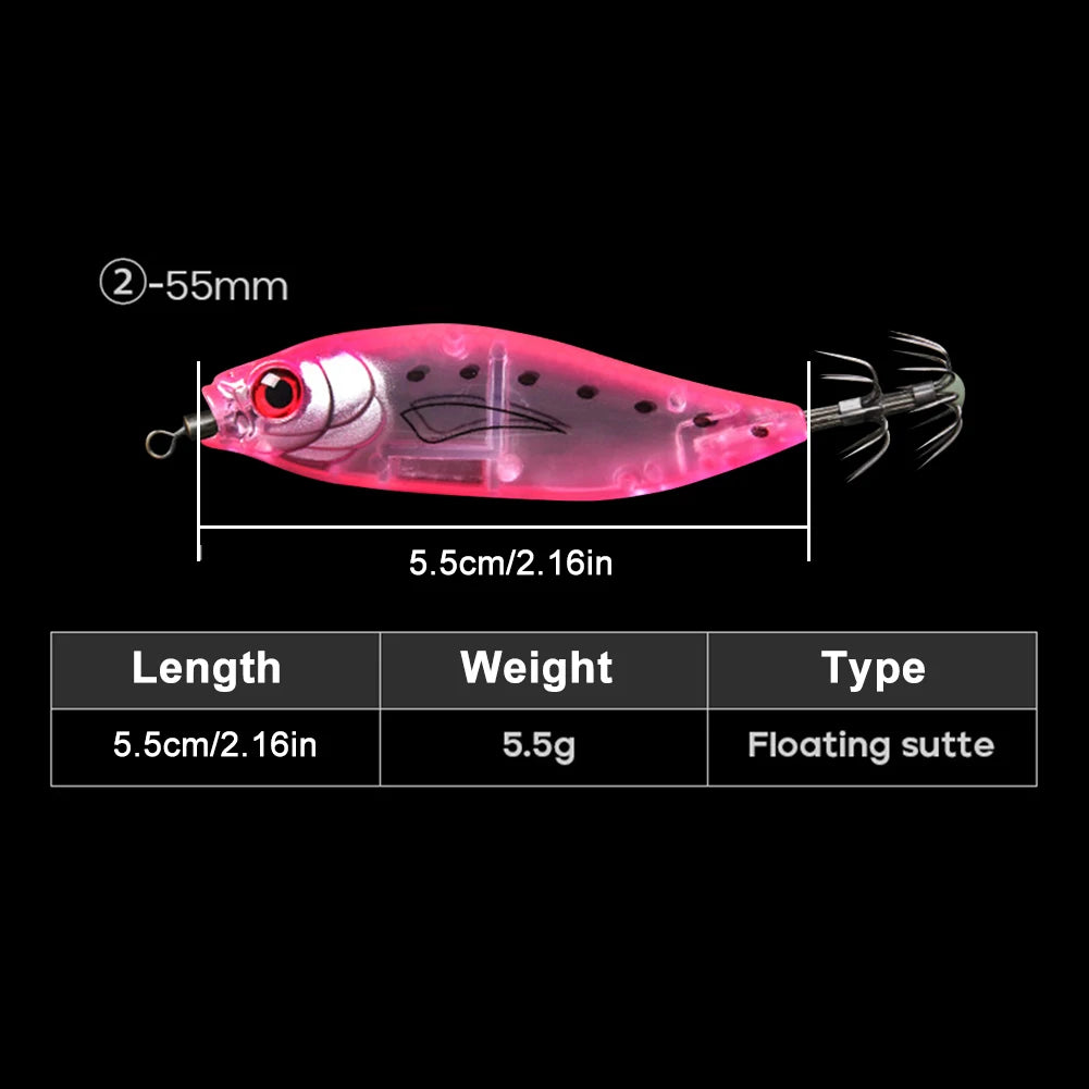 Squid Jig Artificial Bait Sea Fishing Lure Hard Webfoot Octopus EGI