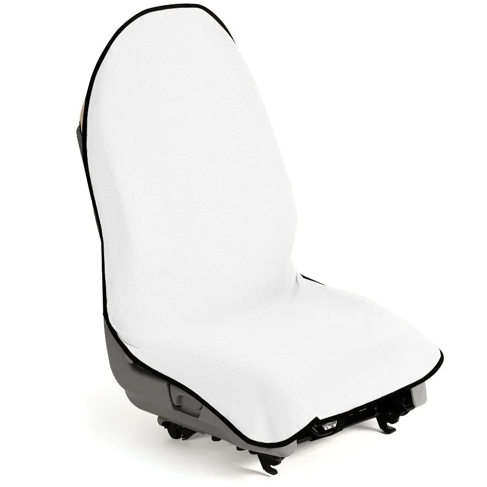 Machine Washable Car Seat Covers Sweatproof Non-slip Backing Zpaxo White