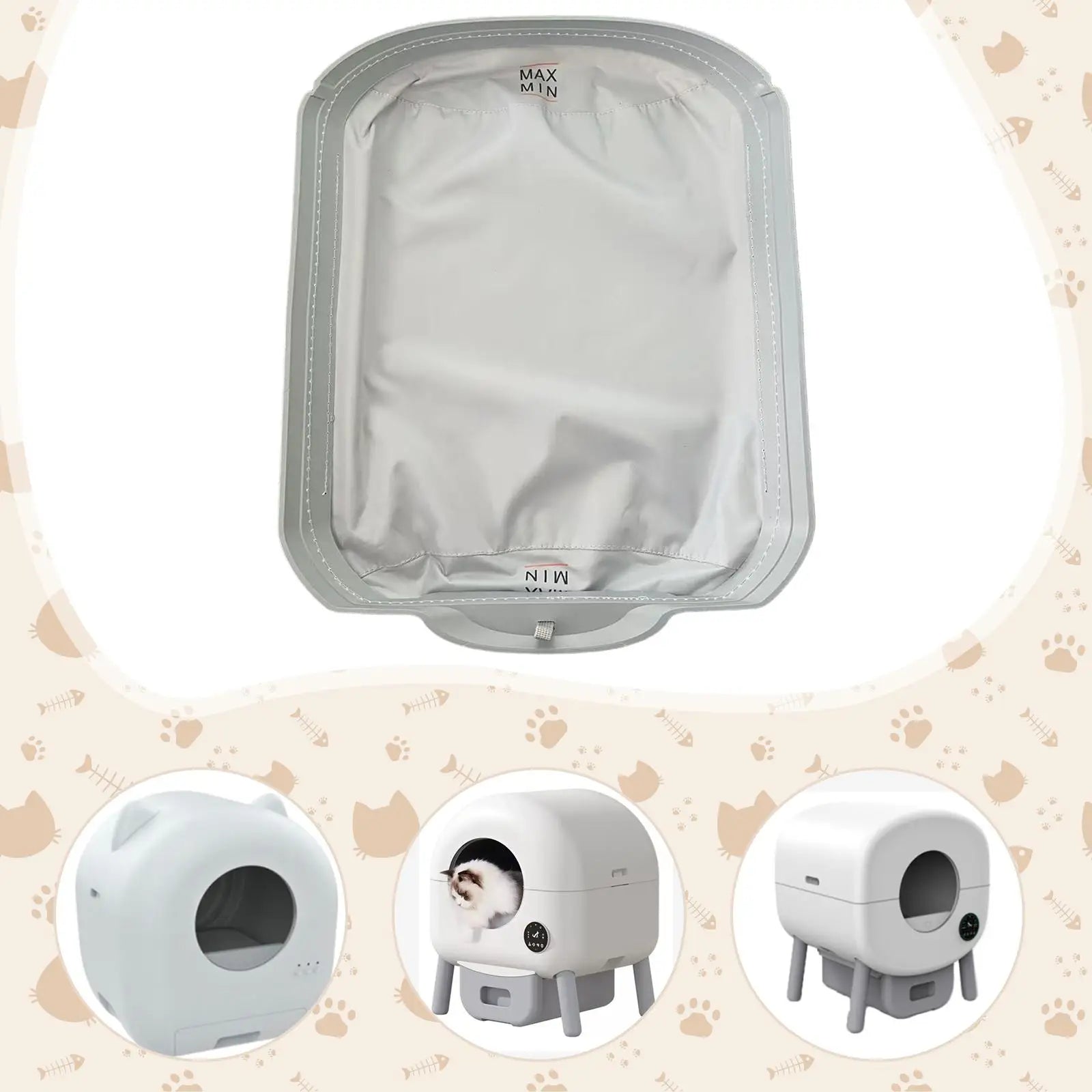 Kitten Litter Box Liner Pad Triple Protection Technology Fabric Soft Zpaxo