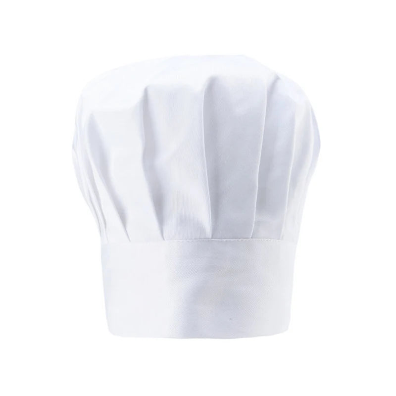 White Cotton Chef Hat 22cm – Kitchen Cook Cap for Bakers Chef Cook Cap Zpaxo white One Size