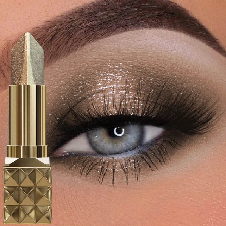 Two Eye Shadow Stick Shimmer Glitter Brown Dimensional Natural