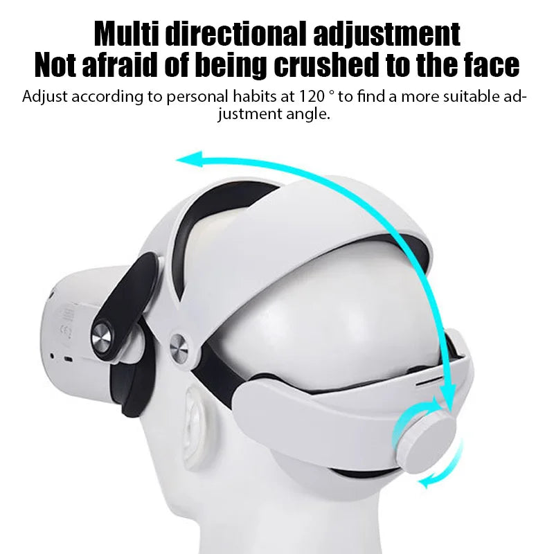 Adjustable Head Strap Headband for Meta Quest 2 VR Headset VR Headset Accessory Zpaxo