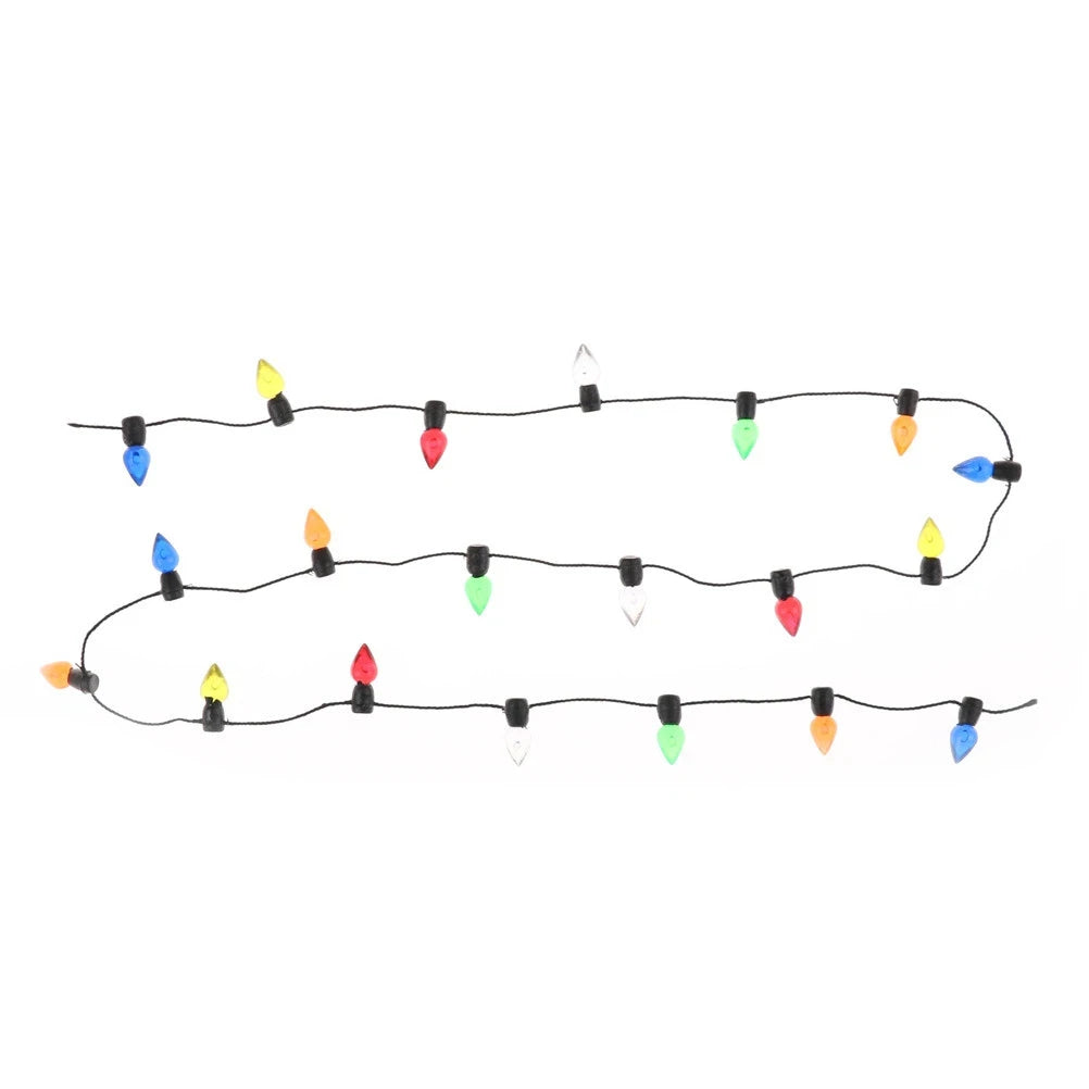 ▶1/12 Dollhouse Lamp Miniature 0.5m A String Of Multi-coloured Plastic Christmas Lights Doll House Decorating Props Zpaxo 50cm