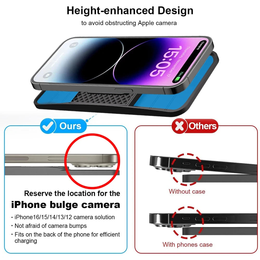 15W Fast Wireless Charging Pad Non-slip Rubber Mat Car Storage