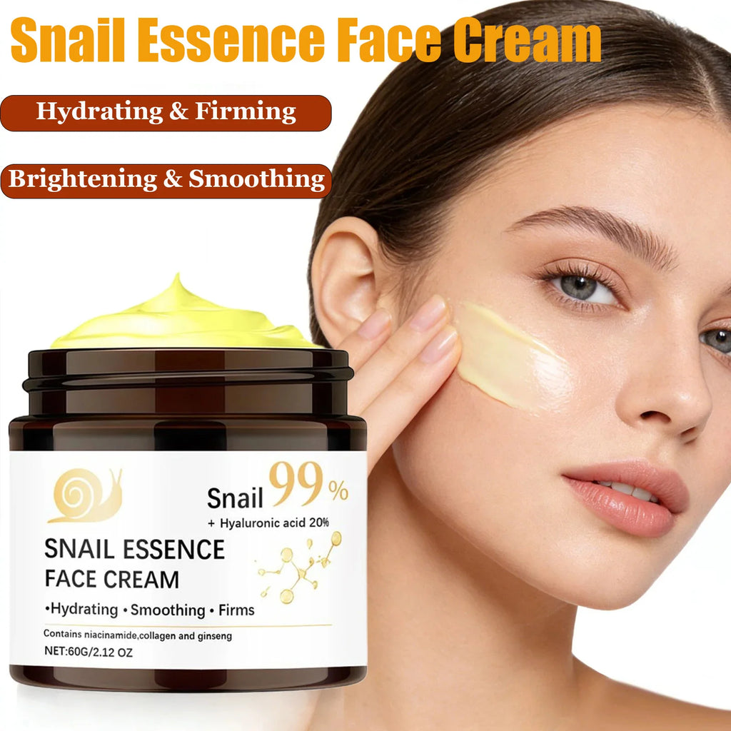 Snail Mucin Face Cream Firming Moisturizing Dry Skin Brightening Anti-Aging Smoothing Fade Fine Lines Soothing Repair Face Cream Zpaxo