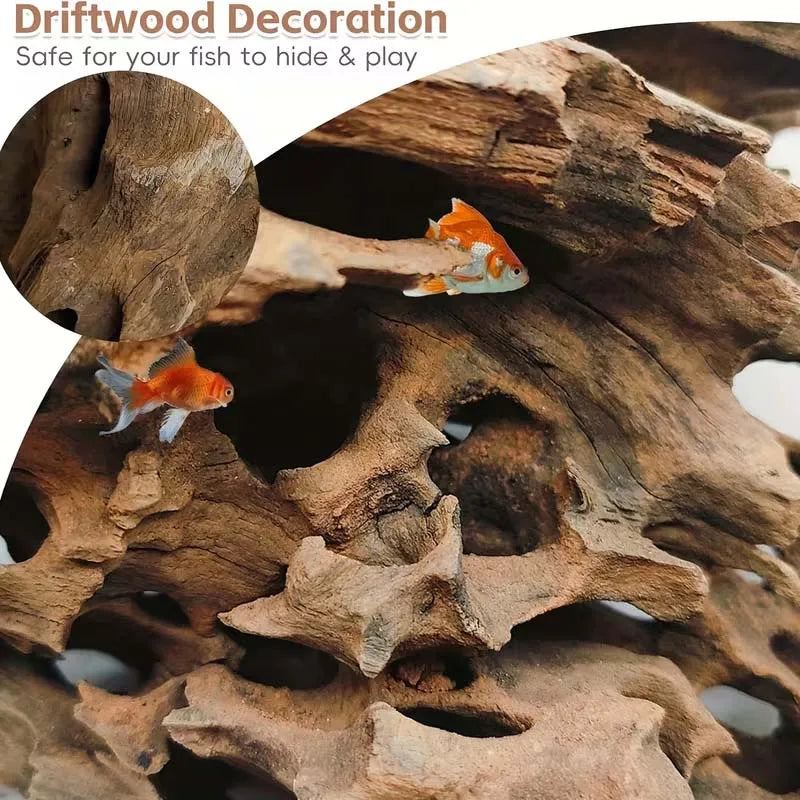 Natural Driftwood Aquarium Decor – Shrimp & Fish Tank Ornament Aquarium Driftwood Decor Zpaxo