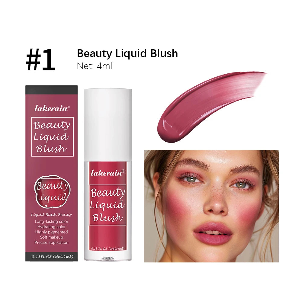 Beauty Liquid Blush Velvet Matte Blusher Face Pigment Lasting Waterproof Natural Cream Cheek Tint Orange Peach Maquiagem 4ml Zpaxo Color 1
