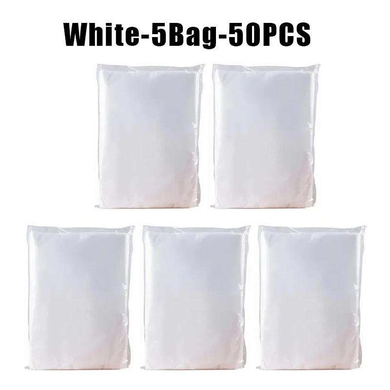 Extra Long Thick Plastic Apron Disposable Waterproof Oil-proof Adults Zpaxo White 5Bags