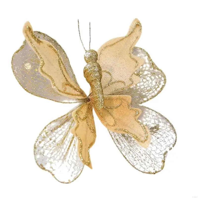 Christmas Decoration Butterfly Shimmering Mesh Tree Embellishment