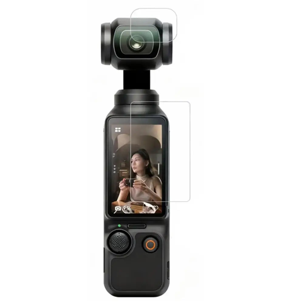 DJI OSMO Pocket 4 Tempered Glass Screen & Lens Protector 2-Pack Camera Screen Protector Zpaxo 1set