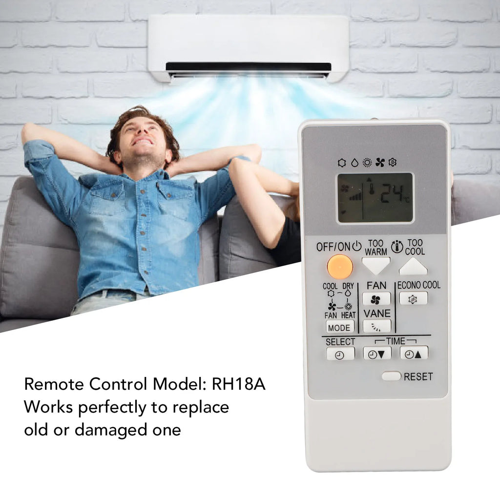 RH18A Replace AC Remote Control ABS Air Conditioner Replacement Remote for MSZ HR25VF MSZ HR35VF MSZ HR42VF MSZ HR50VF Zpaxo