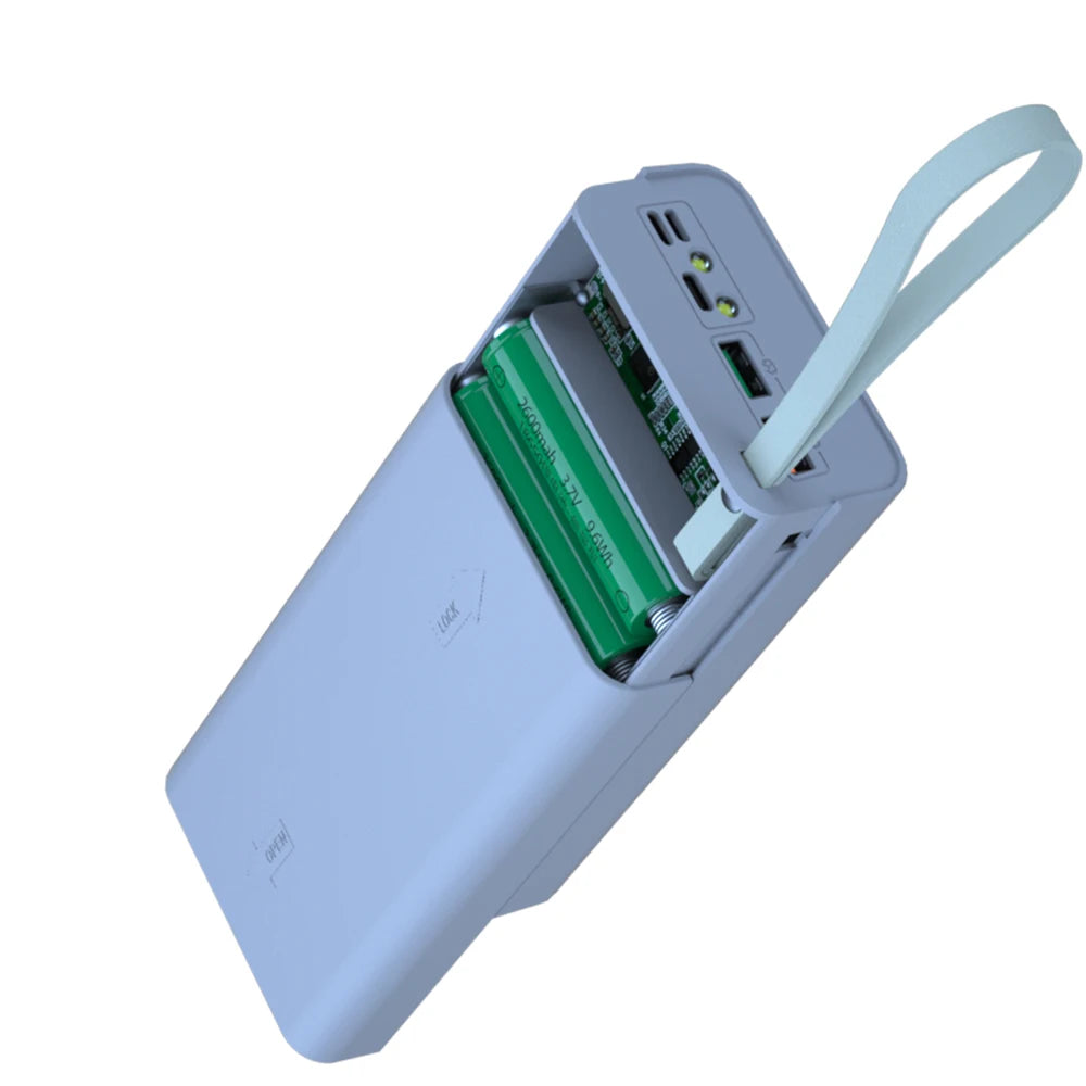 DIY Shell Case Mobile Phone Charger 5V Dual USB 12*18650 Power Bank Battery Box for Smart Phone MP3 Electronic Mobile Charging Zpaxo