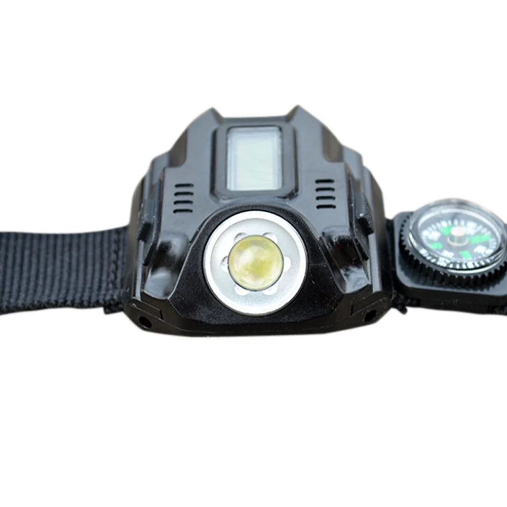 Portable XPE LED Wrist Flashlight USB Rechargeable Waterproof Light