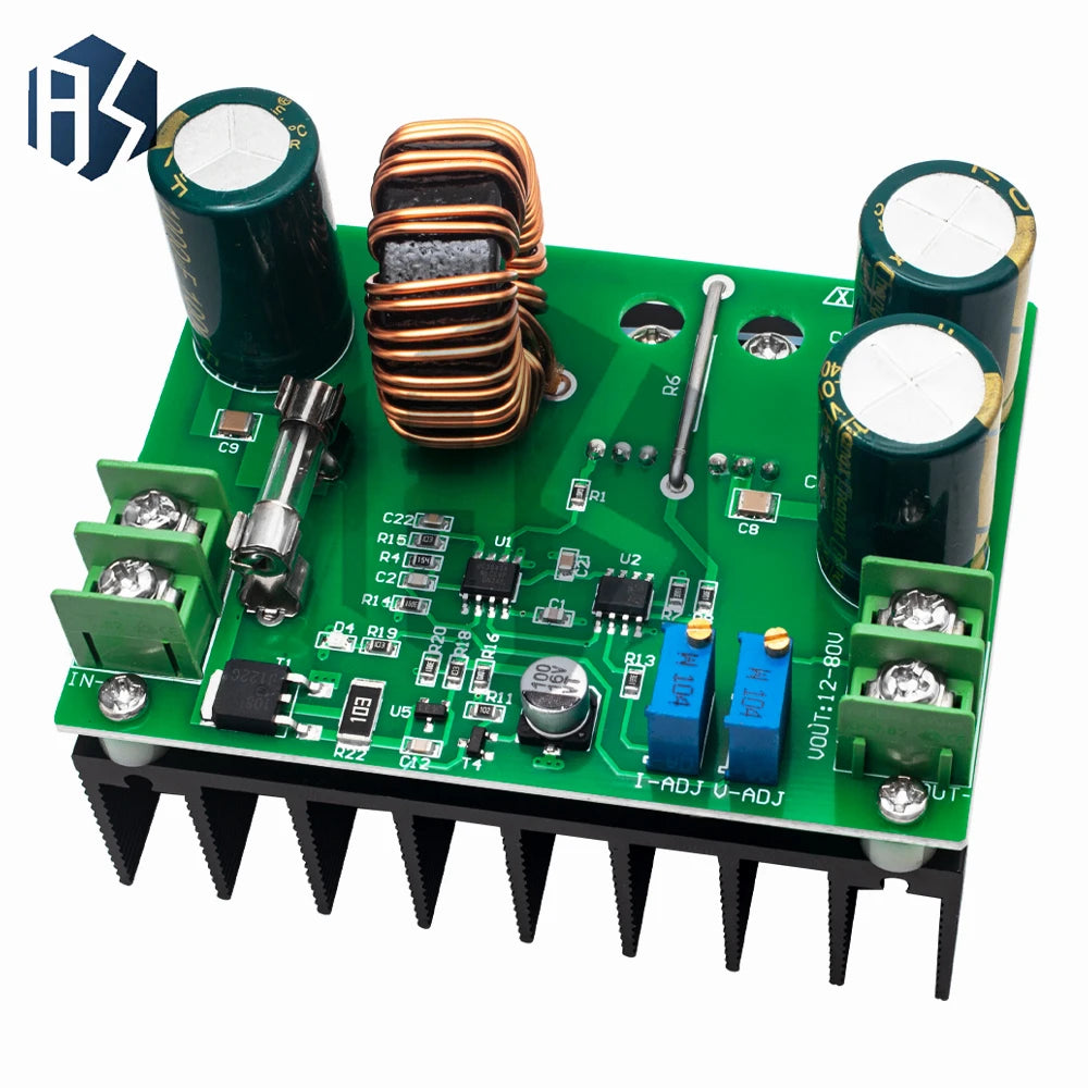 High-Efficiency 600W DC-DC Boost Module: 9-60V Input to 12-80V Adjustable Output – Constant Voltage & Current Modes Included Zpaxo
