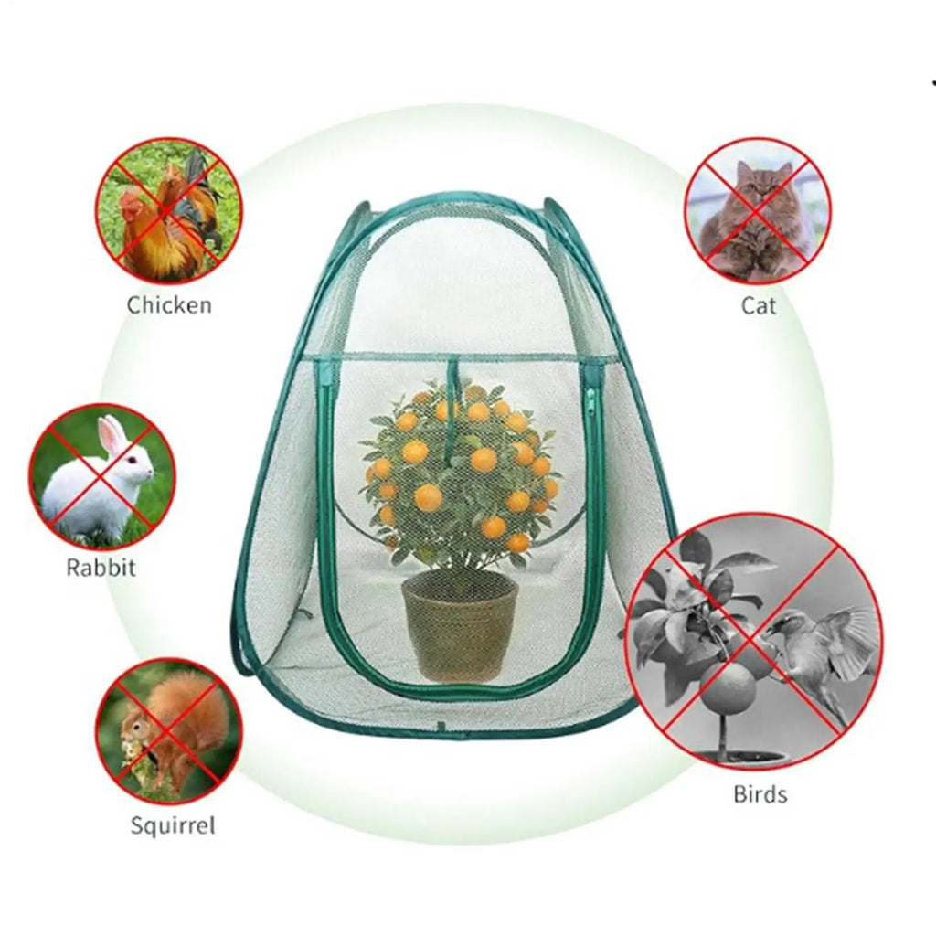 Mesh Plant Cover Popup Garden Net 72x72x82cm Portable Crop Cage