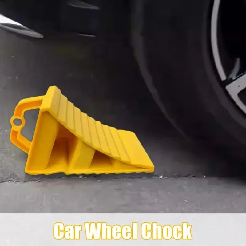 ABS Wheel Chock with Handle – Anti-Slip Tire Stop Block