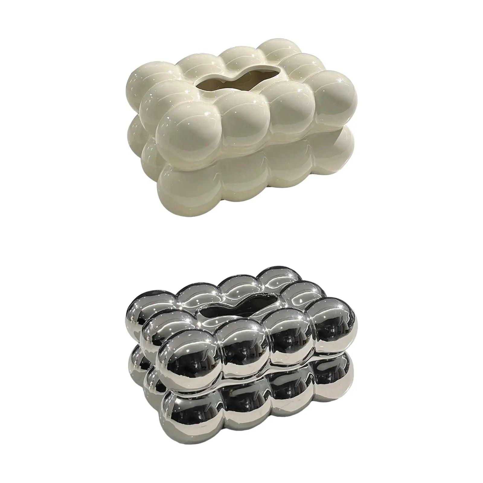 Marshmallow Tissue Box Cover – Decorative Holder for Home & Hotel Tissue Box Cover Zpaxo