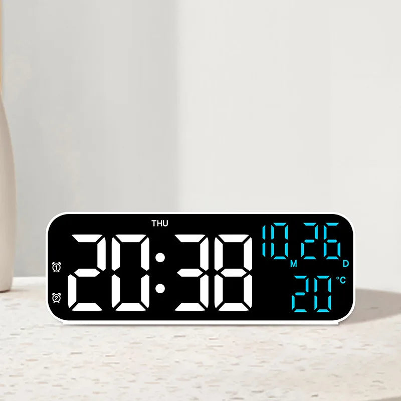 Digital Alarm Clock Temperature Date Week Display Night Mode Table
