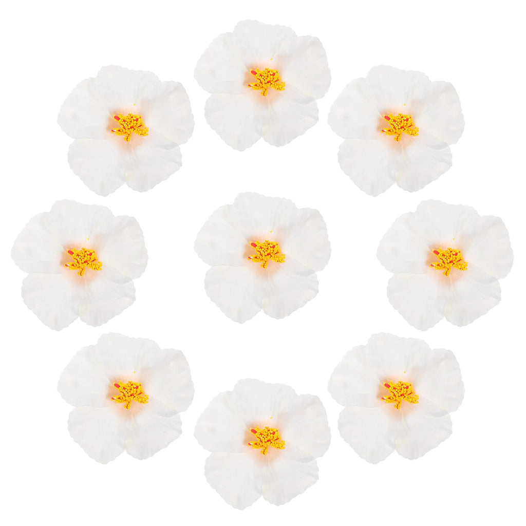 12Pcs Hawaiian Artificial Flowers for DIY Party Decoration Luau Summer Flowers Hawaiian Graduation Centerpieces Tropical Party Zpaxo