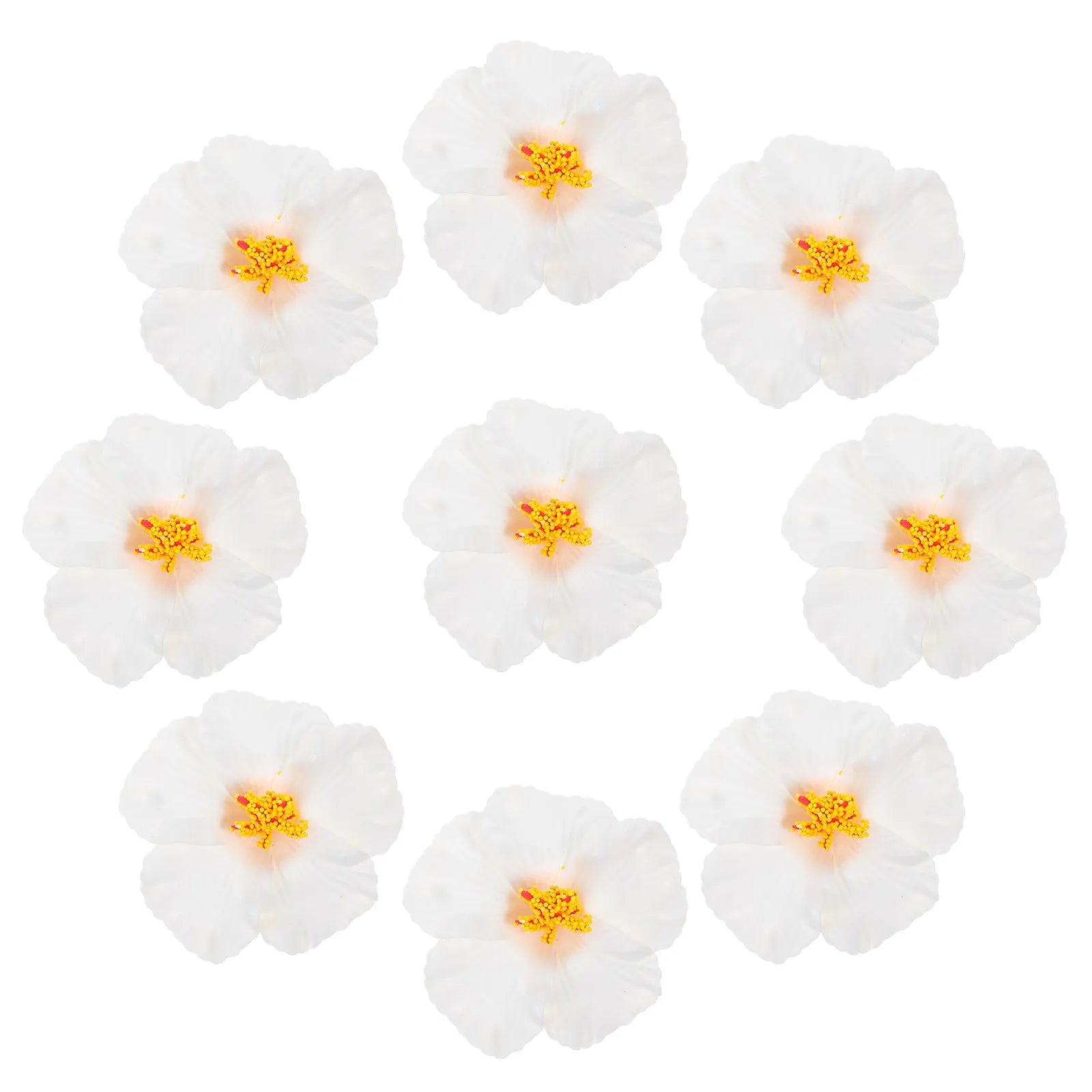 12Pcs Hawaiian Artificial Flowers for DIY Party Decoration Luau Summer Flowers Hawaiian Graduation Centerpieces Tropical Party Zpaxo