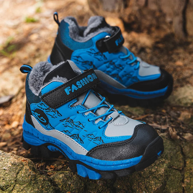 2023 Winter Camp Boys Mountain Climbing Shoes Fashion Kids Teenage Zpaxo