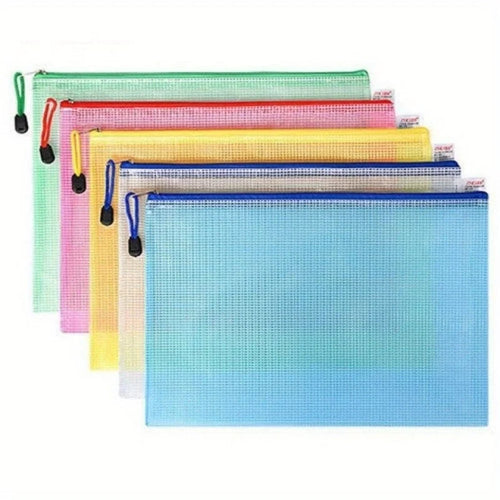 10-Pack Mesh Zipper Pouches A4 A5 A6 Document File Folders Mesh File Pouches Zpaxo