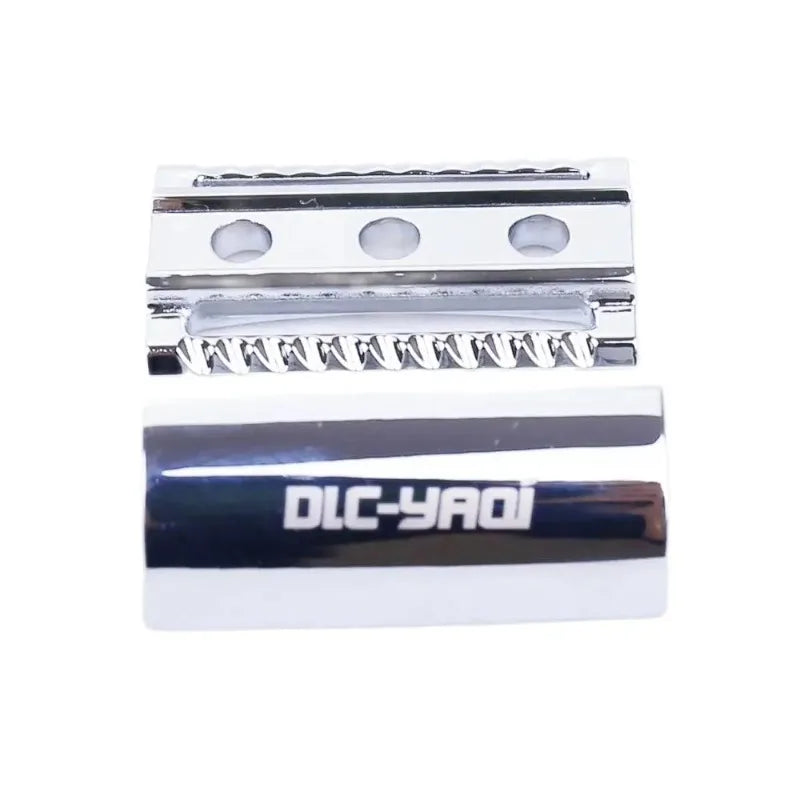 YAQI Chrome Scalloped Bar Double Edge Safety Razor Head Safety Razor Head Zpaxo