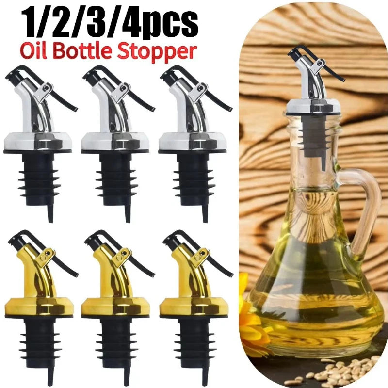 Leak-Proof Oil & Vinegar Pour Spouts – 1/2/3/4 Pack