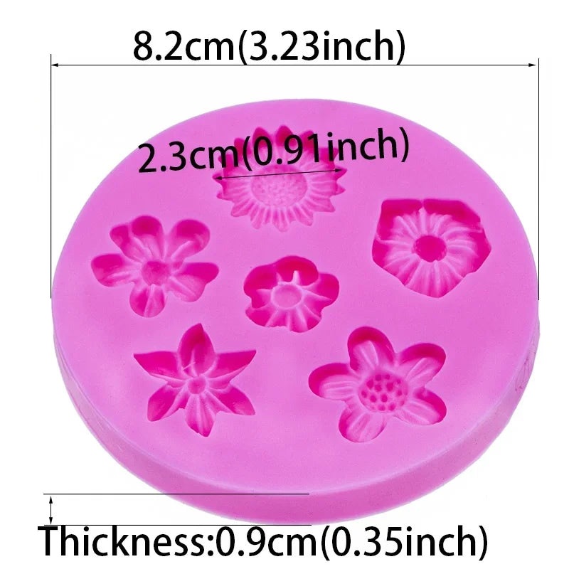 3D Rose Chocolate Mold Fondant Cake Decorating Tools Silicone Soap s Zpaxo E