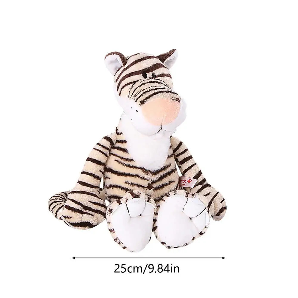 Jungle Animal Plush Toys Stuffed Lion Elephant Giraffe Soft Plush Dolls for Kids Cute Animal Plush Toys Children Birthday Gift Zpaxo tiger about 25cm france