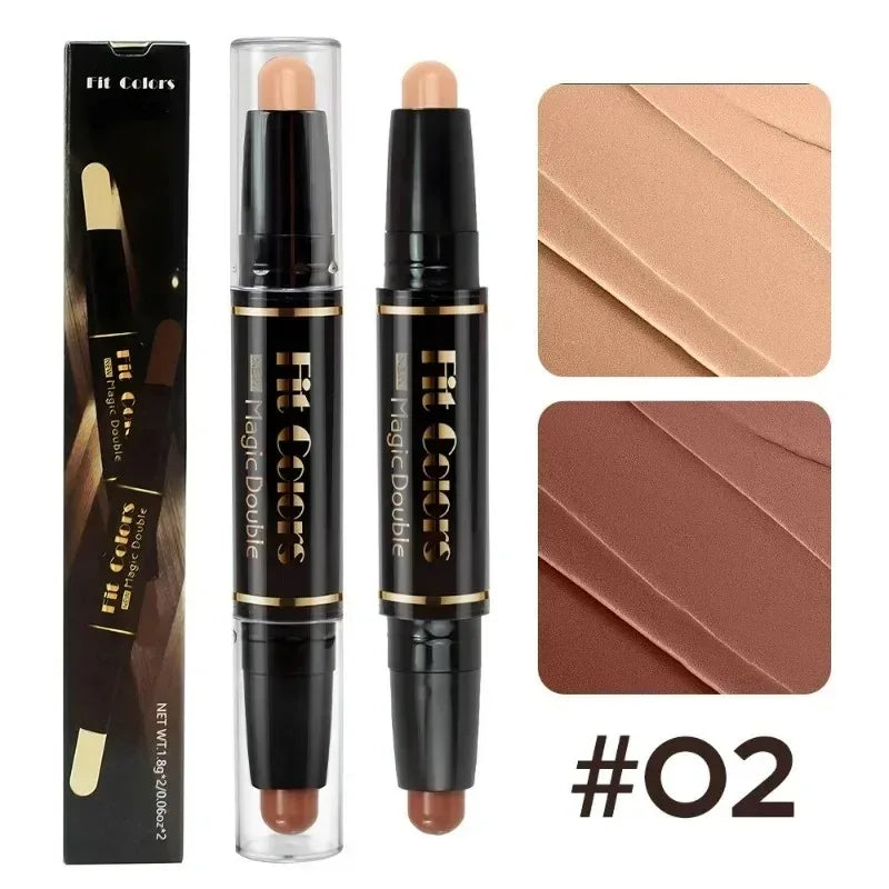 1 Dual Head Highlighting&bronzer Stick Face Brightening Shaping Zpaxo 1PC-B-02
